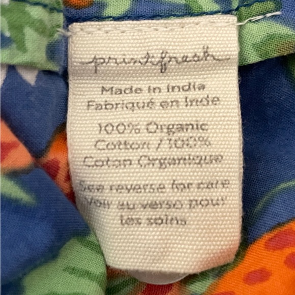 Printfresh Strawberry Fields Pajama Top 2X Button Front Short Sleeve - Picture 9 of 10